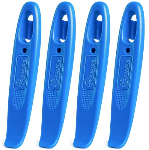 YunSCM 4-Pcs Ultra Strong Tire Levers, Bicycle Tire Levers,Bike tire Replacement Tool, Tire Removal Tool for Road Mountain Bike Tires(Blue)