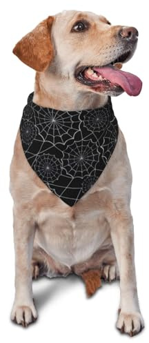 Hundehalstuch, Spinnennetz, Dreiecks-Lätzchen, Hundetaschentuch, niedliches Hundezubehör, Schwarz
