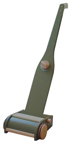 Kinder Staubsauger, Magnetischer Kinder-Putzwagen aus Holz, Spielzeug für Haushaltsarbeiten, 2 Farben (olivgrün / Natur)