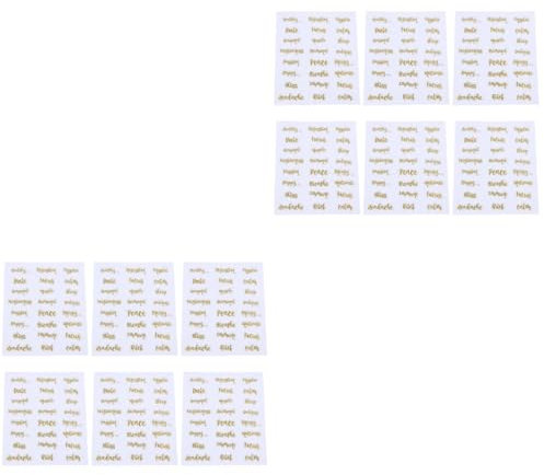 LALAFINA 12blätter Selbstklebende Aufkleber Mit Goldenen Buchstaben Elegante Etiketten Für Ätherische Öle Parfümflaschen Und Mehr Für Einfache Organisation Und Identifikation