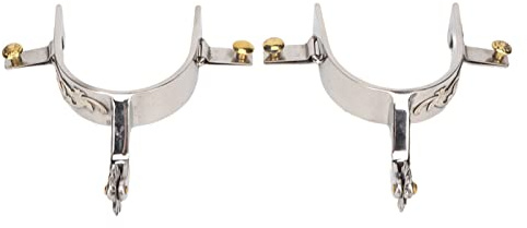 Srliya 2pcs Horse Spurs Edelstahl Western Cowboys Sporen mit Rotierenden Ausrüstung für Reiterliebhaber