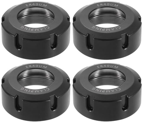 QUARKZMAN 4 Pezzi Dadi Di Serraggio ER40UM(M50 Per Mandrino | Fresa CNC Tornio Portautensili