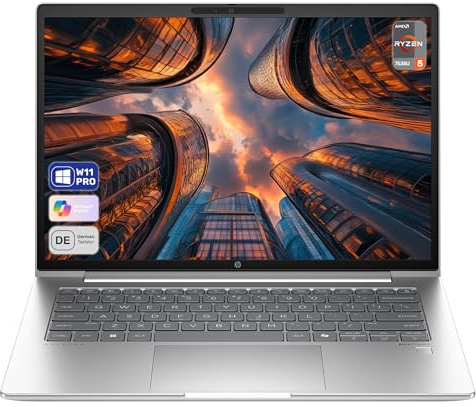 HP ProBook 445 G11 Laptop, AMD Ryzen 5 7535U, 64 GB DDR5 RAM, 2 TB PCIe SSD, 14 WUXGA Display, AMD Radeon 660M, QWERTZ Tastatur, Windows 11 Pro, Silver