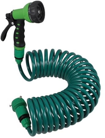 Happyyami Canna Flessibile per Lavaggio Auto e Giardinaggio Spruzzatura Compatto Resistente e Versatile per Irrigazione e Pulizia Esterni Facile da Tubazioni Standard