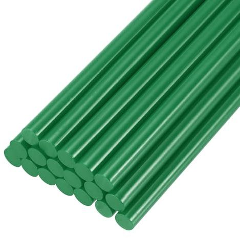 PATIKIL Hot Glue Sticks for Glue Gun, 20 Pcs Colored Hot Melt Adhesive Glue Sticks Bulk for DIY Projects Craft Art Decoration Home Repairs, Dark Green (100mm x 7mm)