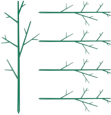 Homoyoyo Lot de 5 Tuteurs pour Plantes Grimpantes en Plastique Supports de Treillis pour Pots de Fleurs D’Intérieur Hauteur Moyenne Résistants et Adaptés Jardinage en Pot et Balcon