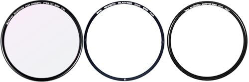 Kase KW Revolution Plus - Filtro magnético a prueba de golpes UV IR de vidrio óptico de baja reflexión (incluye adaptador incrustado (52 mm)