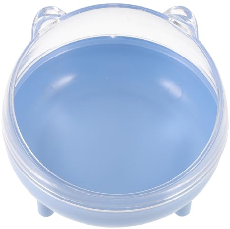 TOYANDONA Boîte Bain de Sable pour Hamster Doré Récipient Plastique Bleu Demi-Couvercle Transparent Amovible Maison de Bain Portable pour Petits Animaux Usage Domestique Couleur