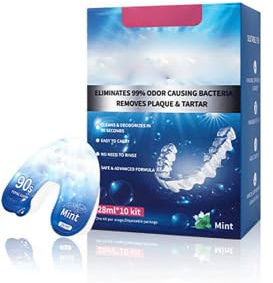 Zahnreinigungsmittel，Zahnspangen Reiniger，10pc，Tragbar und Spülfrei für Aligner，Einfache Anwendung unterwegs，Retainer Reinigungsmittel，Reine Zahnhygiene