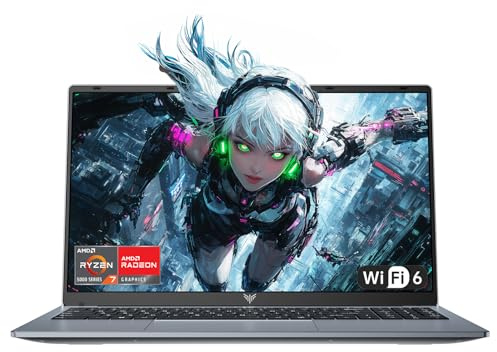 Tivique Portátil AMD Ryzen 7 5700U 15,6 Pulgadas 16GB DDR4 512GB NVMe SSD | AMD Laptops Ordenador Portátil Gaming Laptops, Teclado Numérico WiFi 6 HDMI Type-C USB-3.2 Cámara Web Ultra Laptops