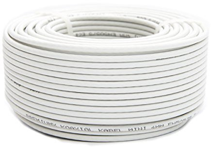 PremiumX Mini cavo coassiale satellitare da 4 mm 20m bianco