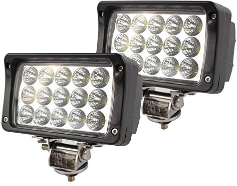 BRIGHTUM LED Arbeitsscheinwerfer weiß12V 24V Reflektor work light Scheinwerfer Arbeitslicht Offroad SUV UTV ATV Arbeitslampe - Traktor - Bagger (45W)
