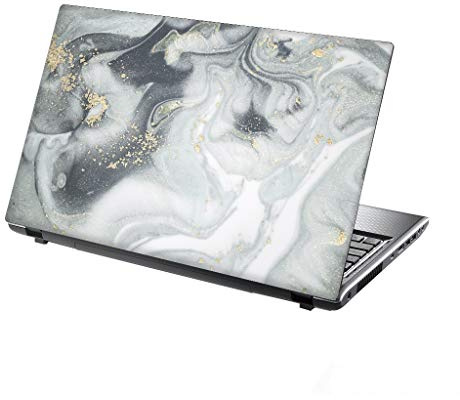 TaylorHe 15.6 inch 15 inch Laptop Skin Vinyl Decal with Colorful Patterns and Leather Effect Laminate MADE IN England Flowing Marble