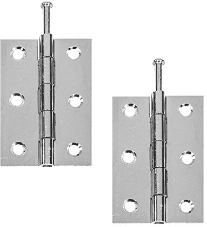 H&E™ 75mm 3 Inch Door Butt Hinges 1840 Pattern Loose Pin Polished Chrome - 1 Pair (2 Hinges)