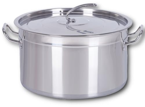 HOOZ - Pentola per la gastronomia, da 30 a 100 litri, in acciaio inox, ideale per tutti i piani cottura e le grandi cucine, set di pentole Gastro (50 L)