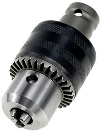 Portabrocas tipo llave, de 1,5 a 13 mm, transforma fácilmente la llave de impacto de potencia en un taladro, Adaptador hembra cuadrado de 12,7 mm, montaje 1/2-20 UNF wolovo