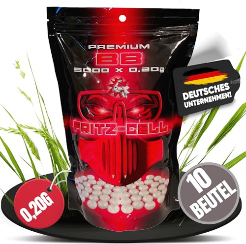Fritz-Cell Softair BBS 6 mm Airsoft BBS 0,20 g Premium – 10 x 5000 Stück