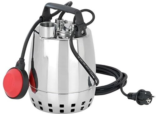 Pompe de relevage Calpeda GXRM1330M 0,45 KW - Monophasé 220V - Jusqu'à 13,2 M3/H - Livrée avec condensateur, flotteur réglable et un câble d'alimentation - Relevage d'eaux légèrement chargées