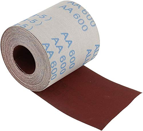 Rouleau de papier abrasif grain 600 pour nettoyer les tuyaux et raccords en cuivre 100 mm de large x 10 m de long