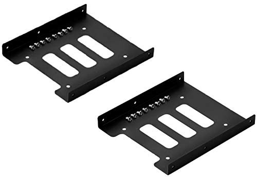 Lot de 2 cadres de montage en métal pour disque dur SSD HDD de 6,3 cm à 8,9 cm