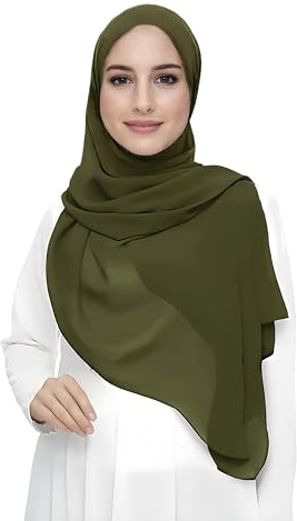 Lina & Lily Damen Muslim Premium Chiffon Hijab Kopftuch Schal aus Leicht Stoff