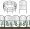 OUSHENG Dekorativer Gartenzaun, 10 Paneele, 3 m (L) x 61 cm (H), rostfreier Metalldraht, Tierbarriere für Hund, Blumeneinfassung für Hof, Landschaft, Terrasse, Outdoor-Dekoration, gewölbt