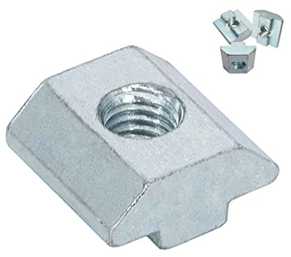 SCHMIDT systemprofile 100x Nutenstein M6 Nut 8 Stahl verzinkt Gleitmutter mit Steg schwer Aluprofil Befestigungsmaterial