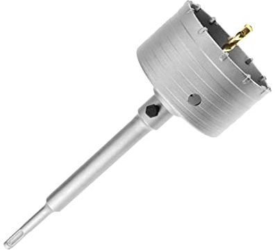 Beton-Lochsägen-Wandbohrer, SDS Plus, Ø 50 ~ 160 mm, Kernbohrer für Hammerbohrer, Lochschneider für Beton, Mauerwerk, Zement, Silikatziegel (60 mm + 220 mm SDS-Plus-Adapter)