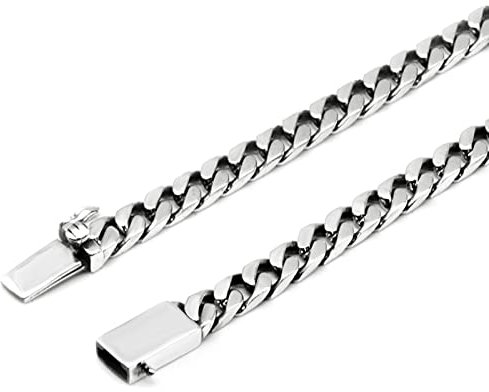 ANAZOZ Halskette Herren Silber 45 cm, Kette für Anhänger Herren Panzerkette Silber 6mm Breit