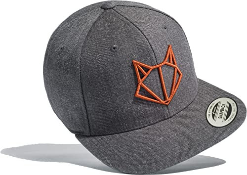 Baddery Cap Flexfit Snapback : Fuchs - Kappe Herren & Damen (Roter Stick)