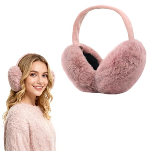 SEDEX Ear Muffs Women Girls Skiing Accessories Fluffy Foldable Adults Earmuffs Thermal Ear Warmer Protection from Wind Ladies Gift for Winter