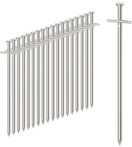YAOBLUESEA 50x Zeltheringe aus Stahl, 23cm Lange Anti-Rost Heringe Erdnägel Zeltnägel für Camping Outdoor, Felsbodenheringe für Harte Böden und Normalen, Ø6mm Vorzelt Heringe Sturmsicher Metall Stark