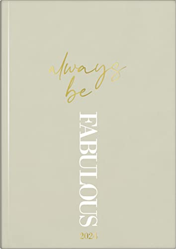 rido/idé Wochenkalender „Fabulous“ 2024 2 Seiten = 1 Woche A5 hellgrau