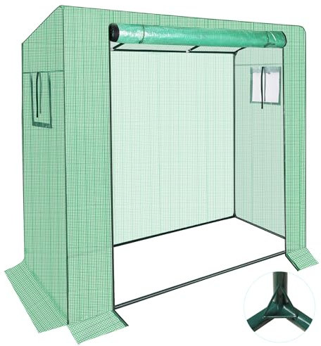 REAWOW Serra per pomodori e pomodori, struttura interamente in metallo, piccola serra robusta, facile da montare, per balcone, giardino e prato