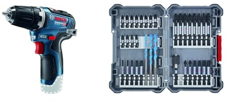 Bosch Ingletadora telescópica a batería, Azul, Estándar + Bosch Professional 35x Set Pick and Click para taladrar y atornillar (Impact Control, Accesorios para Taladro Atornillador) - Amazon Edition