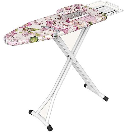 Klappbares Bügelbrett,bügelbretter Für Dampfbügelstationen/Bügeleisen Höhenverstellbar,Bügeltisch Ärmelbügelbrett Klappbar Mit Bügeleisenablage Stabil,Bügeltisch Mit Rutschfesten Füßen (Color : A, S