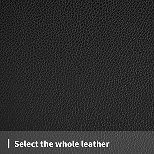 Lenkradbezug aus echtem Leder universal 38CM (15inch), Rutschfester und verschleißfester Lenkradschutz,Dunkelblau