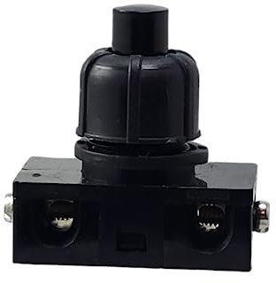 Einbau Druckschalter mit Schraubkontakten für Lampen und Geräte 250V 2A schwarz