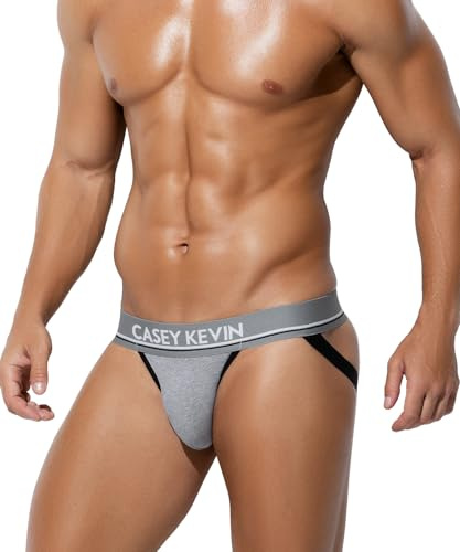 Casey Kevin Jockstrap Hombre Suspensorio de Algodón Ropa Interior Deportivo Calzoncillos Transpirable Tanga