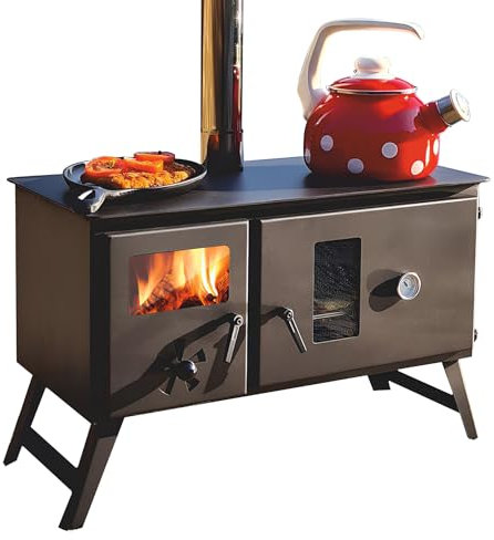 CEHJZQRPL Camp Tent Stove,Wood Burning Stove, Outdoor Camping Stove Camp Tent Stove, Tent hunting lodge Burning stove, cooking plow with Oven cooking partition