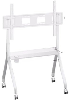TV Ständer TV Bodenständer Mobiler TV-Ständer Für 40-75-Zoll-Fernseher, Rollender TV-Wagen Mit Medienregal Und Rädern, Trägt Bis Zu 220 Pfund, Max. VESA 900 X 600 Mm TV Ständer Standfuß(White)