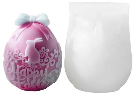 per uova pasquali in silicone, per uova pasquali | Stampo per sapone per uova - di soia in silicone per artigianato artistico per tavola primaverile stampo in resina per