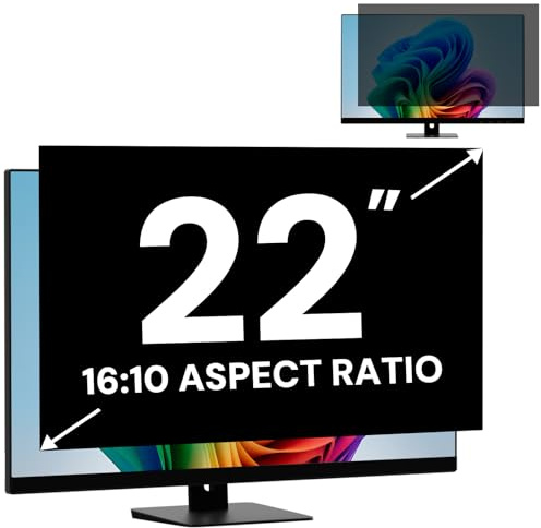 FYJRCY Blickschutzfolie Monitor 22 Zoll für 16:10 Seitenverhältnis (47.4 x 29.6 cm), Abnehmbarer 22 Zoll Monitor Sichtschutzfolie, Computer Monitor Blickschutzfilter und Blendschutz Blaulichtblock