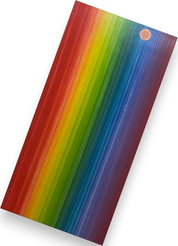 Sandras-Bastelladen - Regenbogen - Kerzen Verzierwachsplatten - 200 x 100 x 0,5mm Vertikale Streifen