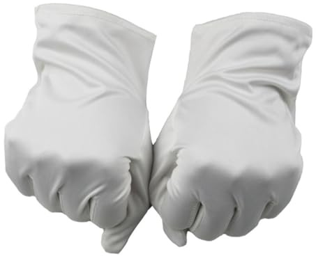 FONDOTIN 24 paires Polyester Blanc Microfibre Ultrafine Protection Polyvalente pour Cuisine Travail et Soins Lot