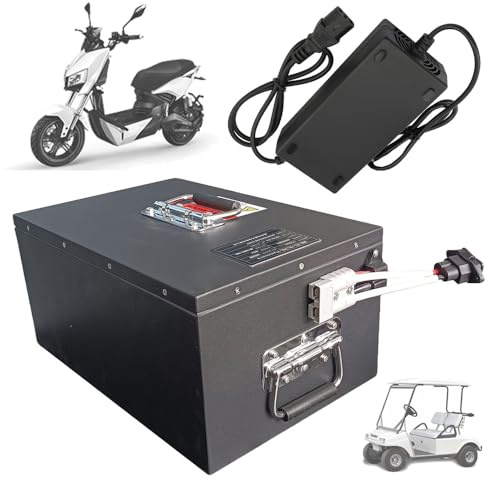 SSCYHT Batería de Litio 72 V y 40 Ah Batería LiFePO4 60 V Baterías para Motos eléctricas 72 V Baterías Recargables para Motores 250 W a 2800 W con BMS y manija,60v40ah