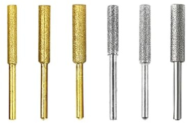 Affilatrice per Trapano, 6 pz/set Fresa Cilindrica Rivestita di Diamante 4/4.8/5.5mm Affilatrice for Motoseghe Pietra for Affilare la Catena Kit Strumenti for Macinazione Intagliare