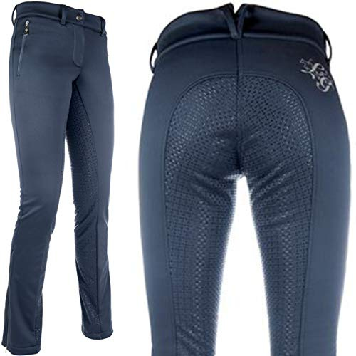 HKM Jodhpur - Pantaloni da Equitazione da Adulto Moena Softshell Plain-6900, Blu Scuro, 72 Pezzi, 6900 Blu Scuro, 72