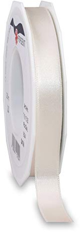 Präsent - Satinband elfenben 15 mm bredd, 25 m längd