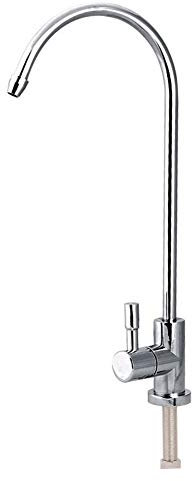 Kaltwasserhahn, Wasserhahn Armatur, 360° schwenkbar für Küchen Spülbecken mit Umkehrosmosehals Trinkwasserfilter